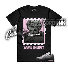 Air Max 95 Pink Foam OG Big Bubble White Black Silver T Shirt Match ENERGY