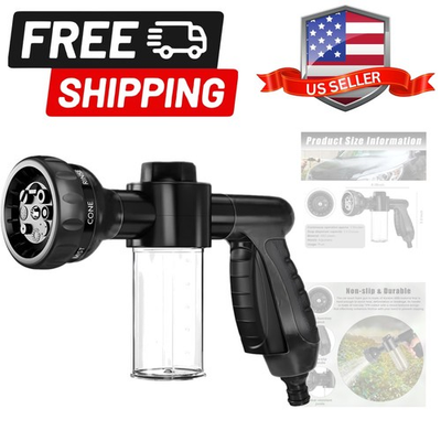 #ad #ad Car Wash Nozzle High Pressure 8 Adjustable Patterns Sprayer with Soap Dispen... $29.99