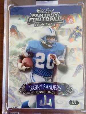 Wild Card Fantasy Football Kanji 🔥🔥Barry Sanders Lions 2026 🔥🔥 1/1