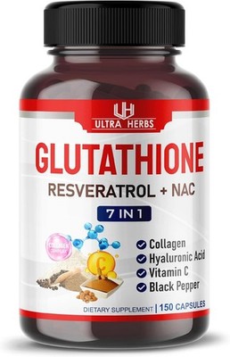 Ultra Herbs Glutathion 10050mg Antioxidans Skin Detox Immun Support Capsules