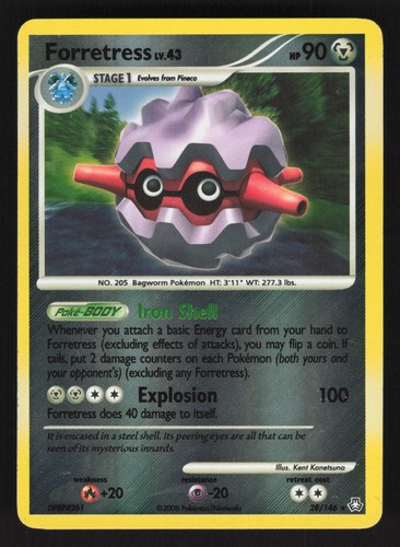 English LP Forretress 28/146 LA Reverse Holofoil Pokemon Legends Awakened
