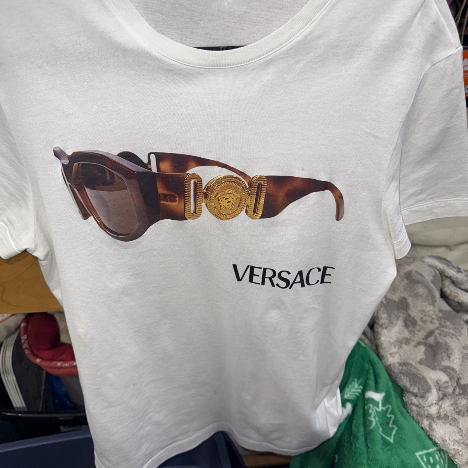 Versace Seashell Baroque Mitchel Fit Cotton T-Shirt Size l