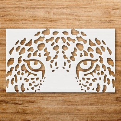 Jaguar Eyes Wall Art Stencil for Wildlife - Themed Projects - StencilAir