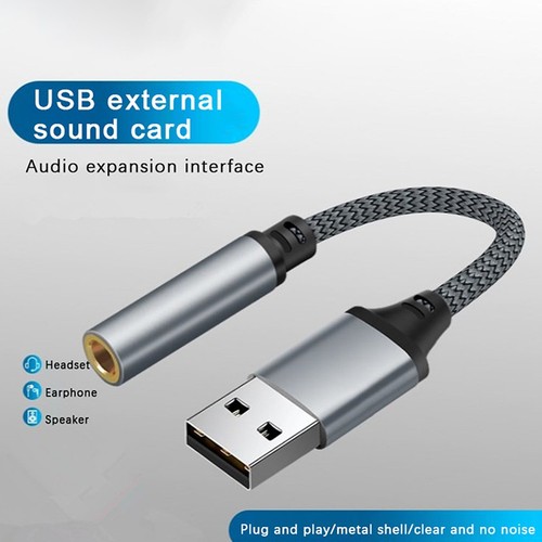 USB Sound Card 3.5mm Jack Female Audio Adapter Headphone Micphone Adapter - Afbeelding 9 van 9