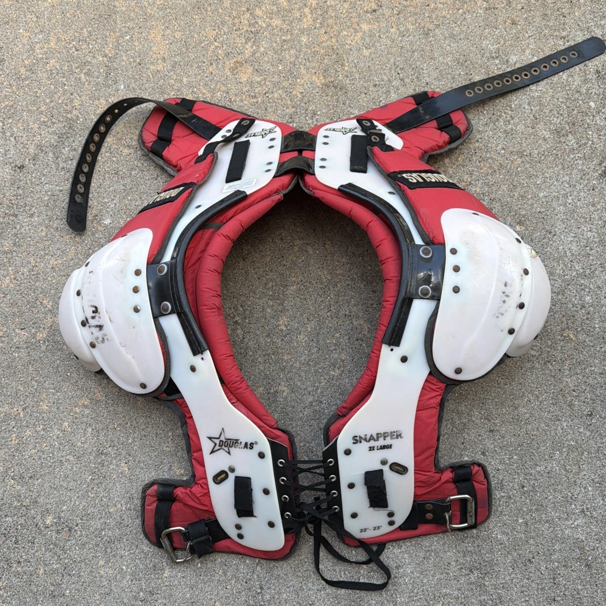 DOUGLAS QBK XS ショルダーパッド 赤/白 ダグラス ブロッキング リブコンボ ショルダーパッド用│アメフト用品