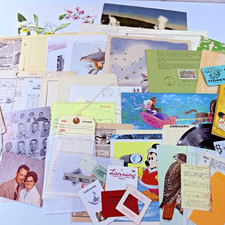 Vintage Ephemera 50 Pc Lot Photos Paper Stamps Junk Journal Scrapbook Tags Art