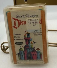 Disneyland 1964 WHITMAN Card Game Vintage/Original Plastic Box/ Missing 1 Card