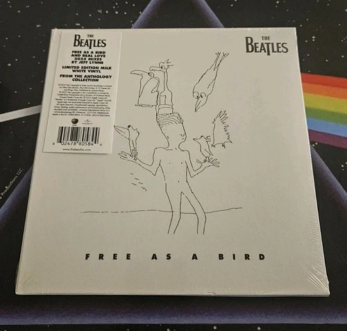 Beatles Free As A Bird Real Love 2025 Mixes Milk White Vinyl 45 7" Record Sealed