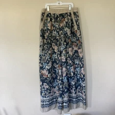 Sienna Sky Women’s Wide Leg Palazzo Pants; Pretty Floral Pattern; Sz XL