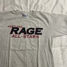 Vintage 90s Portland Rage All Stars Roller Hockey Tee Size Large Made In USA