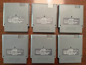 Nintendo NES Game Lot - Double Dragon 3, Top Gun, Karate Kid, WrestleMania, MLB