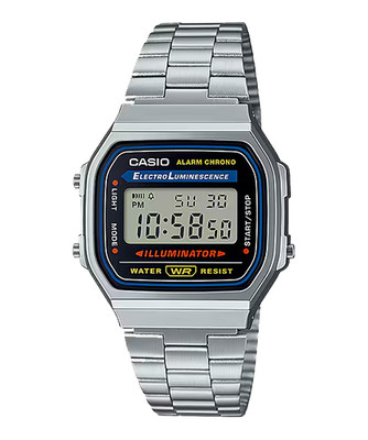 Casio A168WA-1YES Unisex Edelstahl Digitaluhr
