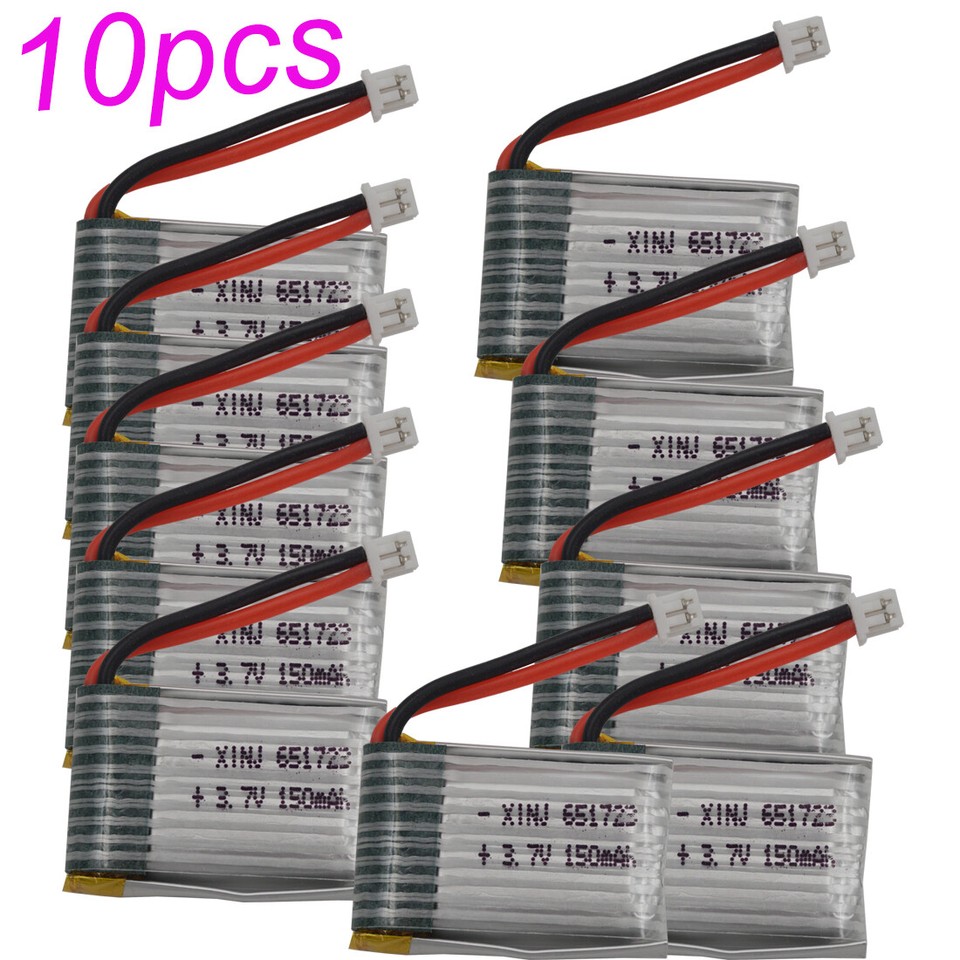 Used 3.7V 150 MAh Lipo Polymer Li Battery 651723 25C For JJRC H36 Eachine E010 Drone - UBB.threads - Foto 12