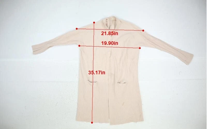 Suéter cardigã Chelsea e violeta mistura de lã alpaca frente aberta com bolso bronzeado M - Imagem 2 de 4