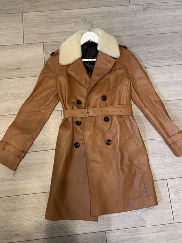 COACH New York Shearling Leather Trench 