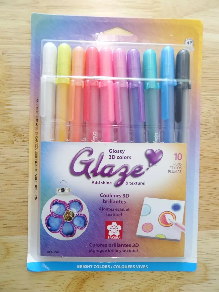 38370 Sakura Gelly Roll Glaze Gel Pen, Glossy Bright Colors, Pack of 10  Pens NEW