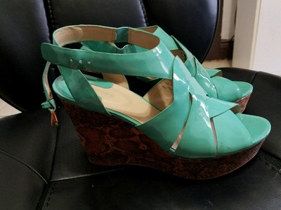 teal wedges