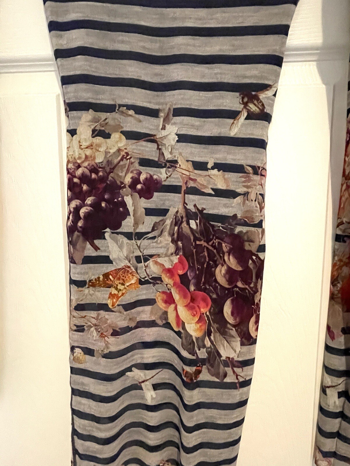 Jean Paul Gaultier Soleil Fuzzi Striped Leaf Berry Mesh Tunic Top Small New Rare image 9