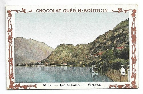 Lac de Côme  Varenna - - Voyage en Italie - Chromo Chocolat Guérin-Boutron - Imagen 1 de 2
