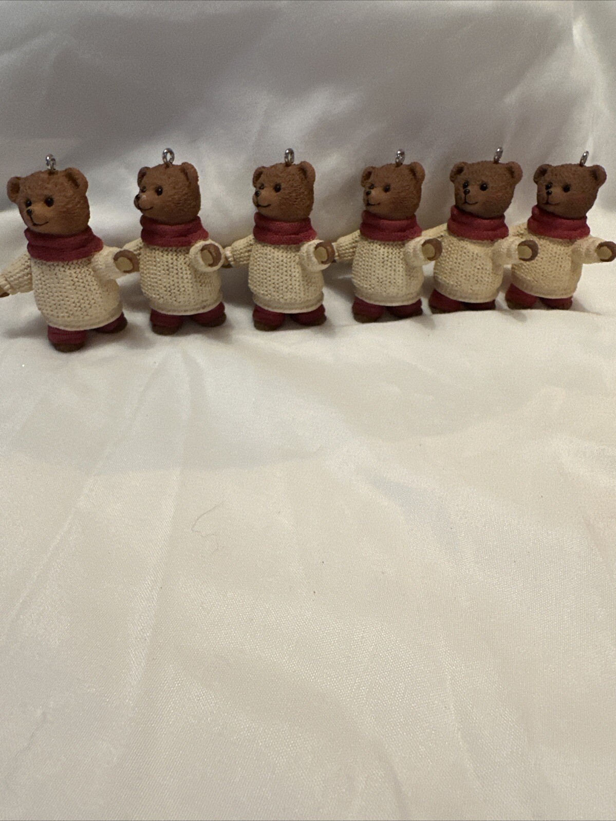 LOT OF 6 Hallmark Keepsake Ornaments Holiday Bears ORIGINAL BOXES