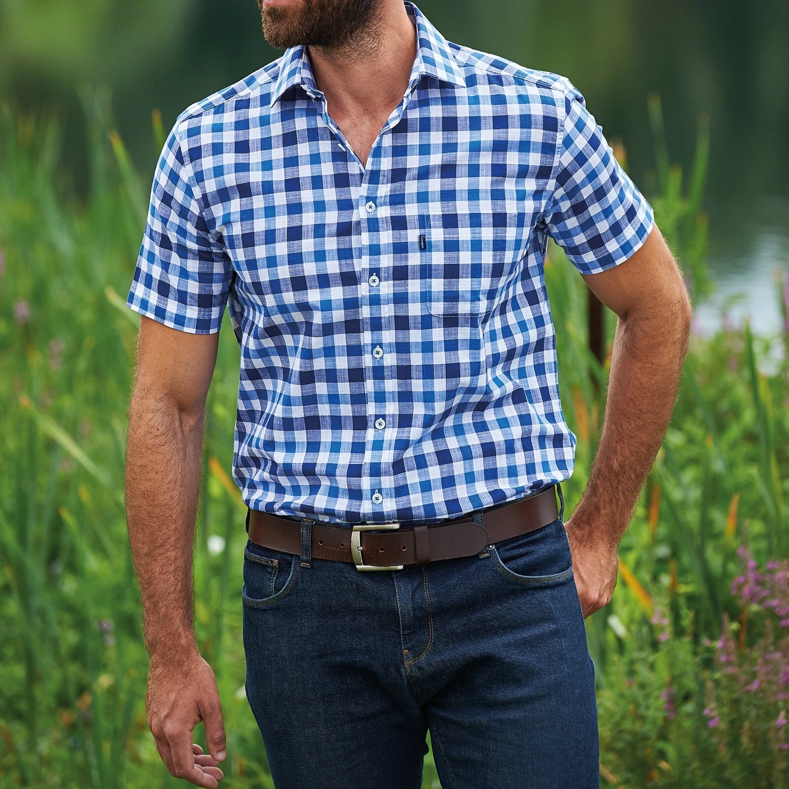 Mens Champion Short Sleeve Holkham Shirt | Yarn Dyed Countrywear Check-shirt
Opens in a new window o