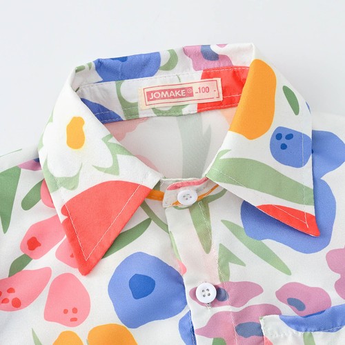 Outfit bambina abiti hawaiani maniche corte set cappuccio uniformi tuta da sole - Foto 32 di 54