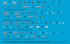 Peddinghaus-Decals 1/72 3347 4 Sd. Kfz 234/2 Puma, Westfront and Ostfront 1944