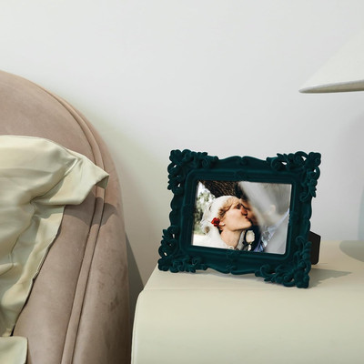 4X6 Picture Frame Green for Wall Tabletop, Vintage Baroque Decorative Photo F...