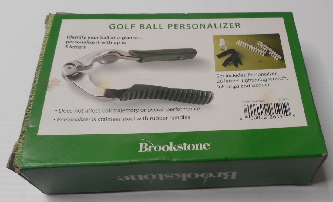 Brookstone Golf Ball Personalizer Identify ataglance 3 letters