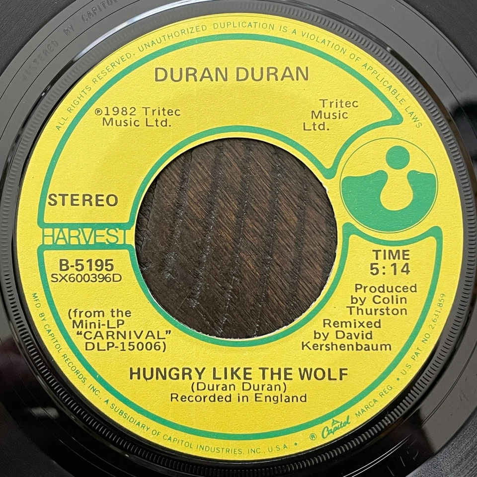 DURAN DURAN Hungry Like The Wolf 7" EP 1982 Depeche Mode Cure New Order Smiths - Image 2 of 4