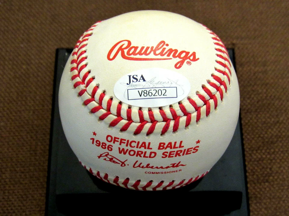 DAVEY JOHNSON DOC GOODEN 1986 WSC NEW YORK METS SIGNED AUTO 1986 WS BASEBALL JSA - Image 3 of 3