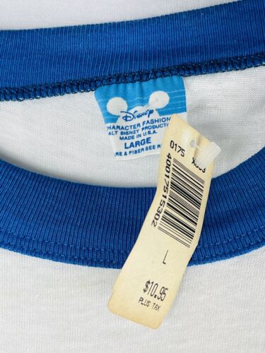 VTG Walt Disney World Pirates of the Caribbean SZ L Ringer T Shirt Mickey NWT - Picture 3 of 10