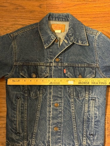 Vintage Levi’s Dark Wash Jeansjacke Gr. 34 Trucker 71506-0216 80er Western - Bild 10 von 11