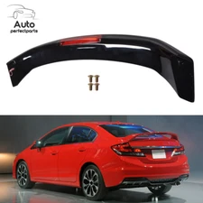 Gloss Black Trunk Spoiler Wing w/ LED Light For Honda Civic 2013 2014 2015 4Door