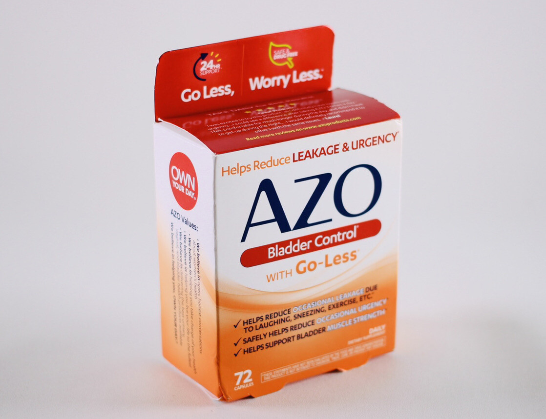 AZO 72 Bladder Control with GoLess Daily Supplement Helps Reduce