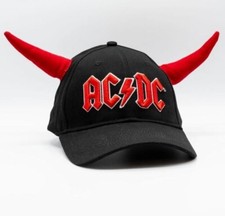 AC/DC ACDC Baseball Cap Hells Bells mit H&ouml;rnern  - 100 % Baumwolle