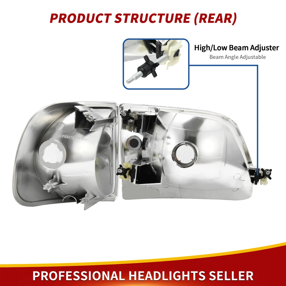 Par de faros + lámparas de esquina para Ford F150 F250 1997-2003 Expedition Foto 4 de 4