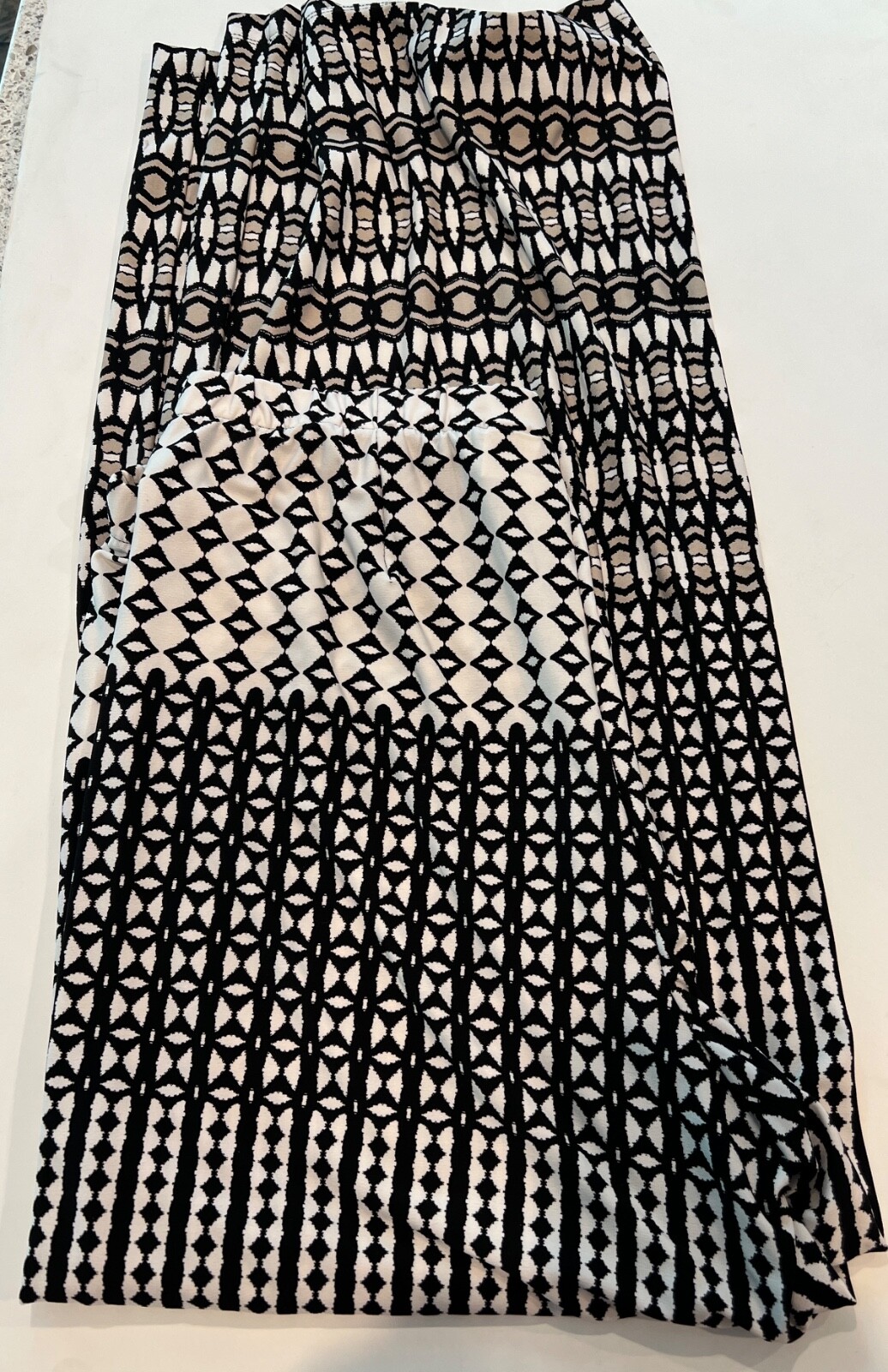 Chicos Palazzo Pants Size 1.5 Black And White Pattern