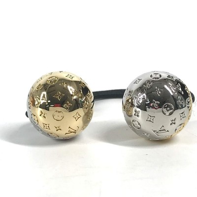 LOUIS VUITTON M80266 Scrunchie Nanogram Planet LV Hair Tie Metal Women\'s Gold Louis Vuitton Scrunchie Nanogram Planet LV Hair Tie M80266  main image 2