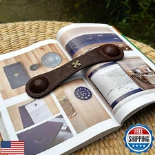 GELVTIC Book Weight Page Holder Heavy Genuine Leather Book Open Holder for Me