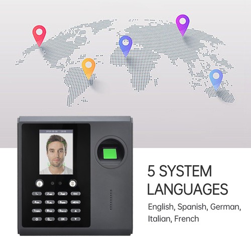 Biometrische Stechuhr-Anwesenheitsmaschine für Mitarbeiter, unterstützt H5J9 - Bild 8 von 11