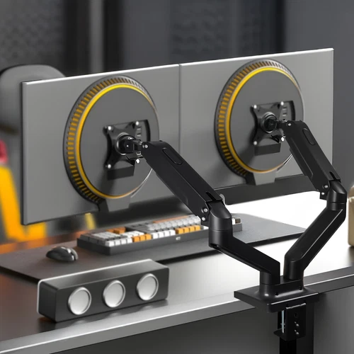 2-Fach-Monitor Halterung Gasdruckfeder Arm Monitorhalterung für 13-30 Zoll DHL