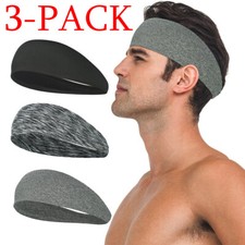 3-Packs Sports Yoga Fitness Elastic Head Band Sweatband Anti Slip Sweat Headband