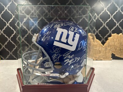 2007 TEAM SIGNED AUTOGRAPHED NY GIANTS SUPER-BOWL HELMET STEINER