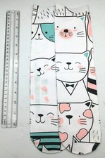 Unisex Cat Themed Socks Whimsical Novelty Funny White Green Pink New Free Ship