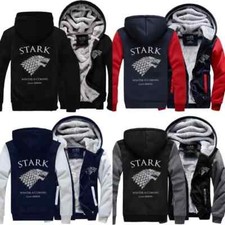 Game of Thrones House Stark Hoodie Winter Fleece Coat Unisex Sweater Jacket