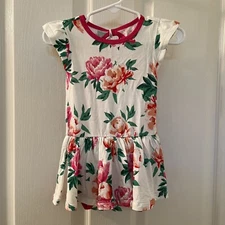 Free Birdees Peonies Twirling Bodysuit Dress Bamboo Girls Size 3-6 Months NWT