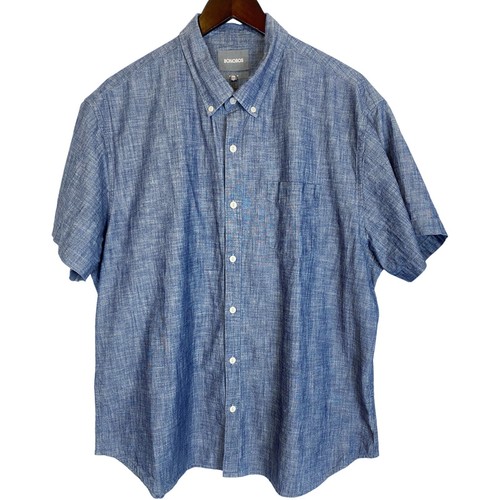 BONOBOS ☆ Camisa Cambray Manga Corta Abotonada ☆ Talla XX-Grande - Imagen 2 de 5