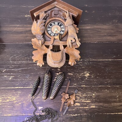 木製カッコウ時計 ダークブラウン made in west Garmany 木製カッコウ