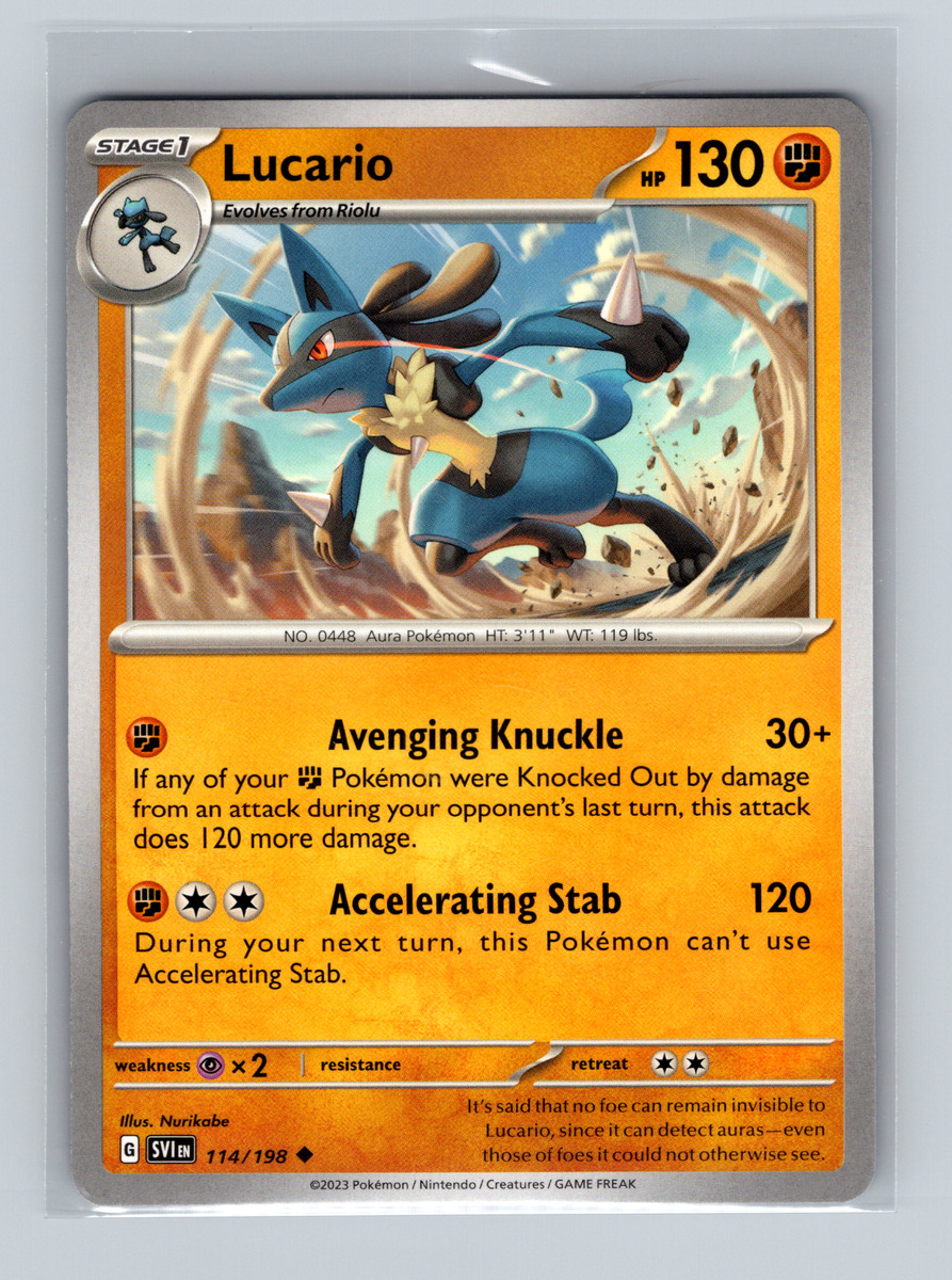 Lucario · Scarlet & Violet (SVI) #114 ‹ PkmnCards